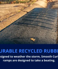 The Original Smooth Curb Driveway Curb Ramp Smooth Curb™ is made from durable recycled rubber