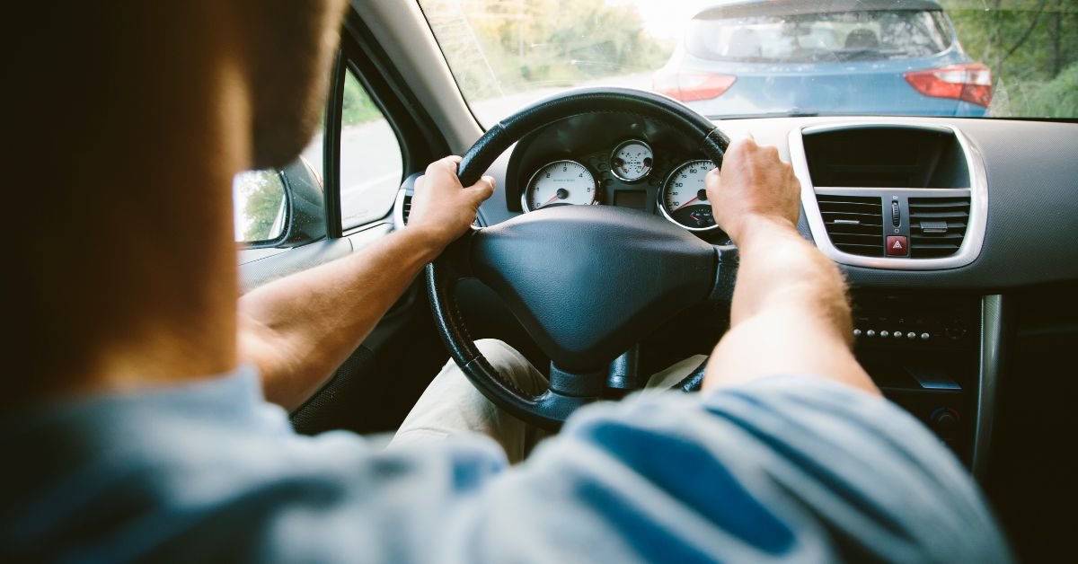 A Driver Who Is Conducting A Driving Test And Steering Wheel Check A driver who is conducting a driving test and steering wheel check