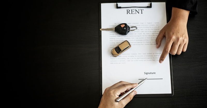 renter signing a contract