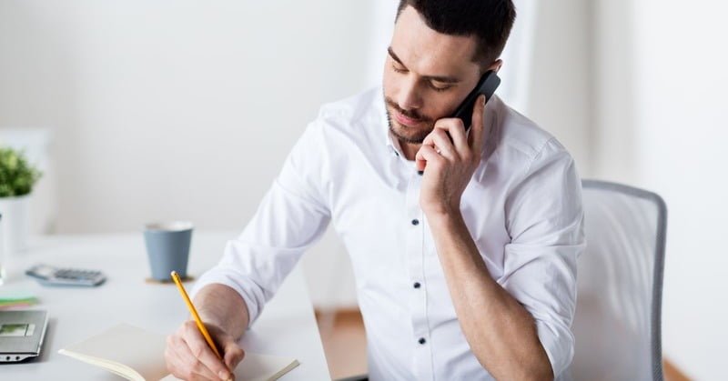 man calling over the phone