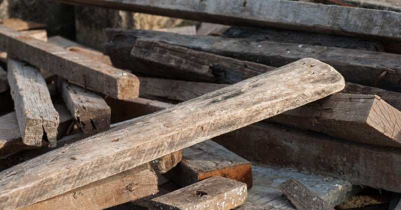 a pile of wood blocks