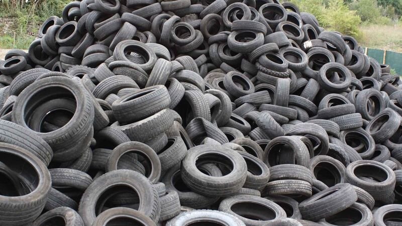 Used Tires In A Landfill