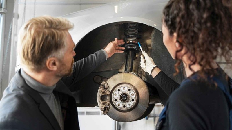 Medium Shot Man And Woman Talking About The Role Of Suspension