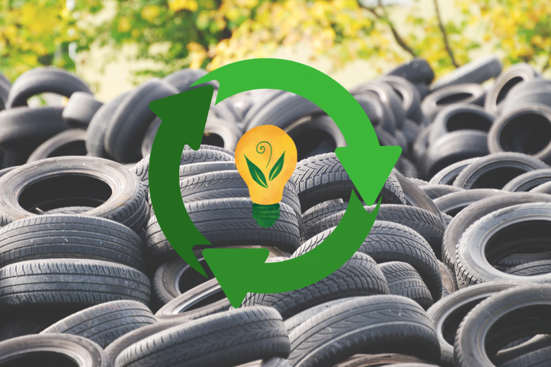A Heap of Tires Ready to be used for Recycling