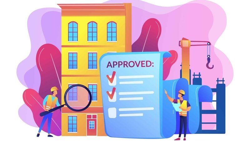 Architectural Project Approval Safety Check Construction Quality Control Construction Quality Management Hire Your Quality Technician Concept