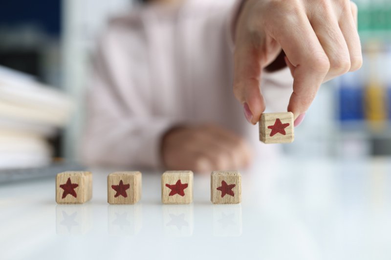 Five Stars Reviews Review And Rating Concept